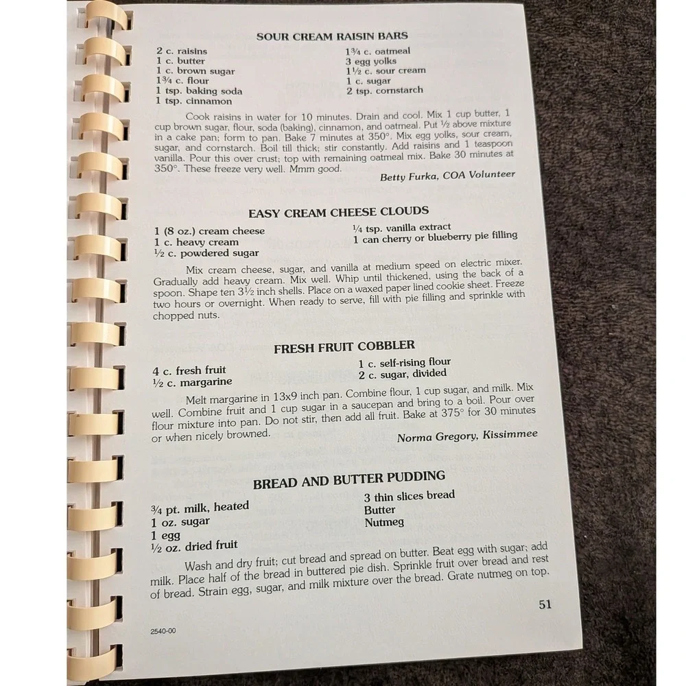 Osceola Council on Aging Favorite Recipes Variety Pack Cookbook Kissimmee FL